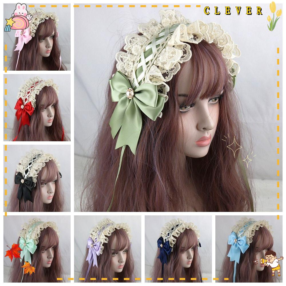 CLEVER Kẹp Tóc Vải Ren Mềm Nhiều Màu Đa Năng Cho Nữ