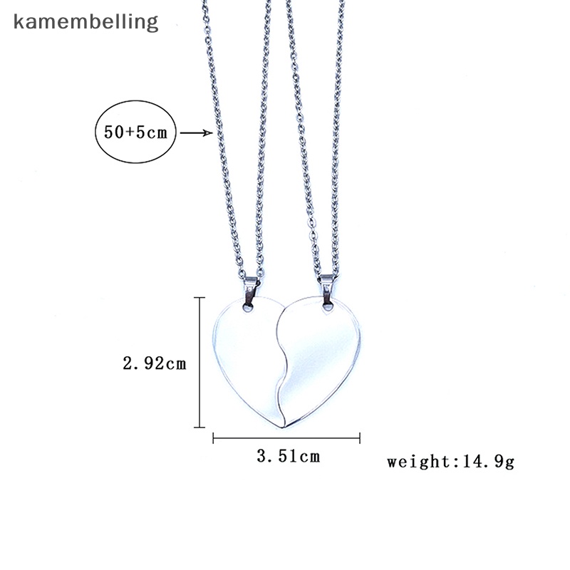Vòng cổ Mặt Mảnh Ghép Trái Tim kamembelling Sáng Tạo Thời Trang Cho Cặp Đôi