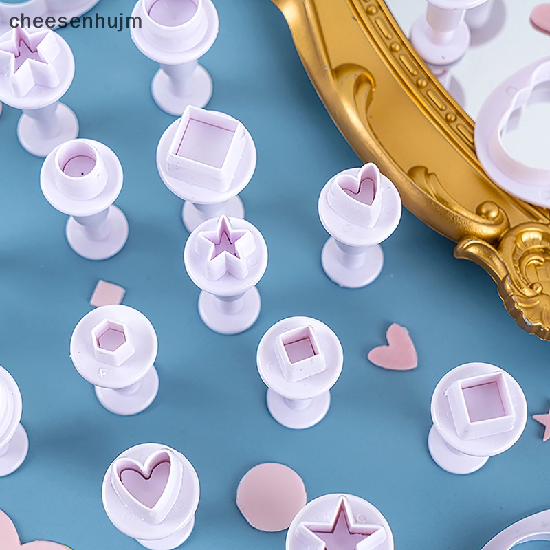 Set 3 / 4 Khuôn Cắt Đất Sét Polymer Tạo Hình Trái Tim / Ngôi Sao / Hình Học