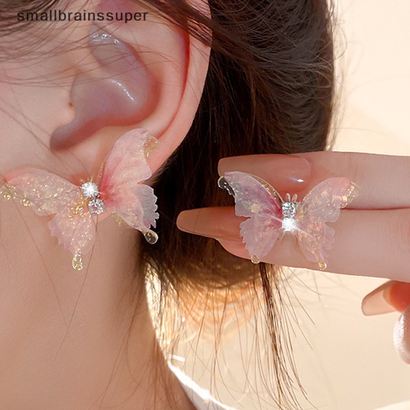 Bông Tai Hình Bướm Nhiều Màu Mini Dễ Thương Không Gây Dị Ứng Thời Trang Dự Tiệc Cho Nữ SBS