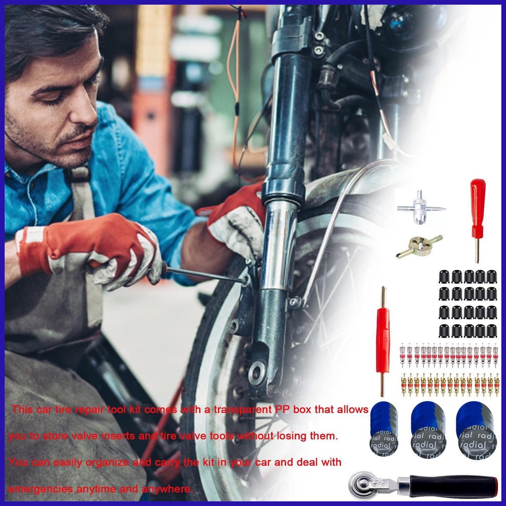 Bộ 70 Dụng Cụ Sửa Chữa Lốp Xe Hơi Khẩn Cấp