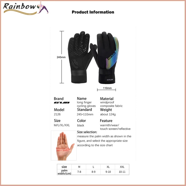 1 Đôi Găng Tay Nylon 2126 Giữ Ấm Chống Gió Chống Nước Chống Sốc Dùng Khi Lái Xe