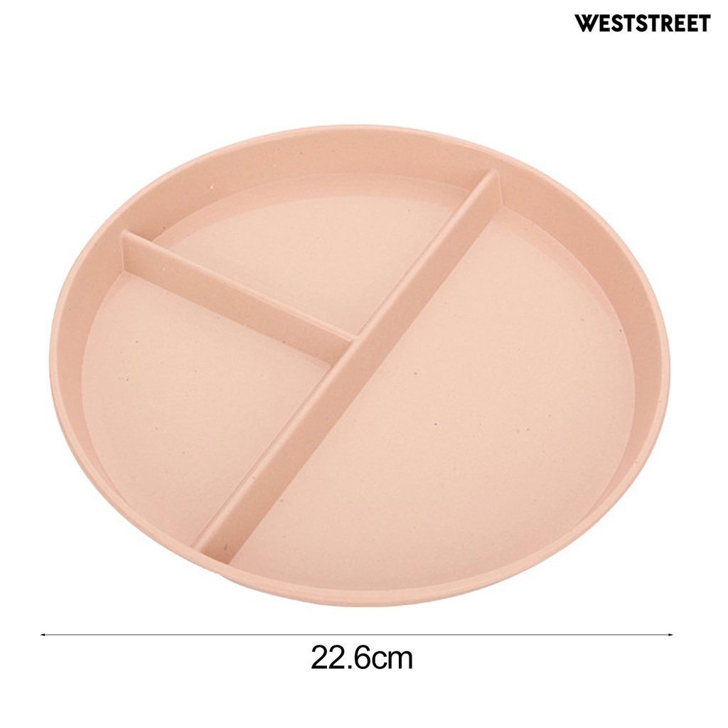 Đĩa Đựng Thức Ăn Chia Ba Ngăn Giảm Cân Không Vỡ Dành Cho Trẻ Em