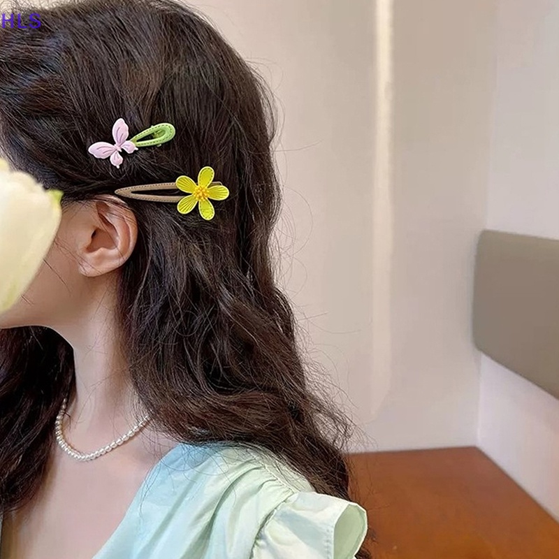 Kẹp Mỏ Vịt Hình Hoa / Bướm / Trái Tim Dễ Thương Cho Bé Gái