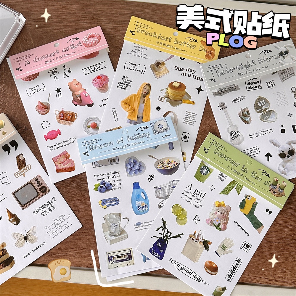 Set 2 tấm sticker sheet cắt sẵn Sweet Moment