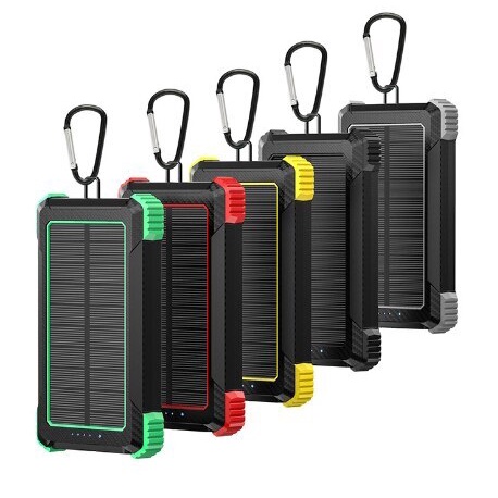 100 cái sạc năng lượng mặt trời kho báu USB loại C sạc không dây kho báu