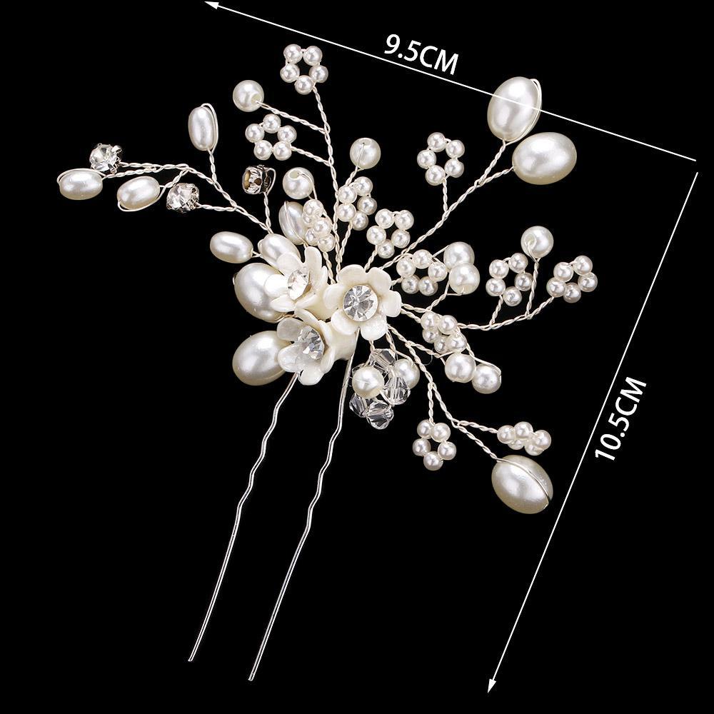 Trâm Cài Tóc Chữ U Bằng Kim Loại Họa Tiết Hoa Thời Trang Cho Nữ