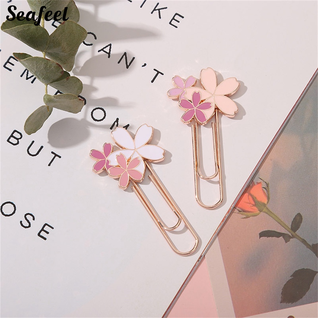 Kẹp Giấy Đánh Dấu Trang Sách Bằng Hợp Kim Kẽm Nhiều Màu Sắc Chống Phai Dễ Thương Dành Cho