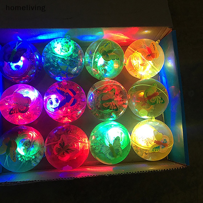 1 Quả Bóng Nảy Đàn Hồi Có Đèn LED Phát Sáng Nhiều Màu Sắc Vui Nhộn Dành Cho Trẻ Em