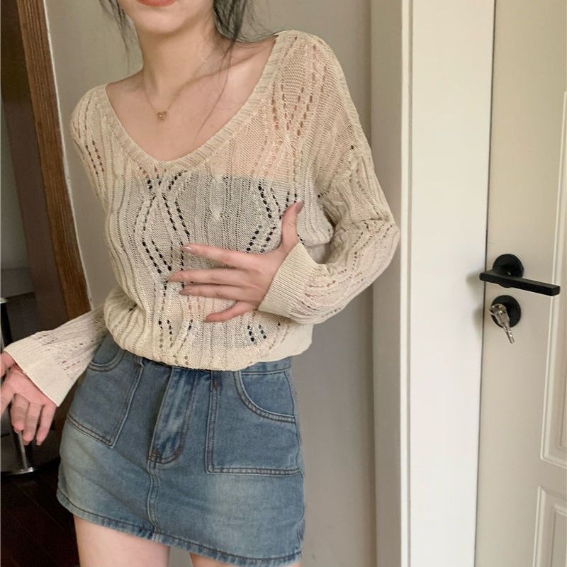 Áo Sweater Mỏng Tay Dài Chống Nắng Mùa Hè 2023 Bảo Vệ Cho Nữ