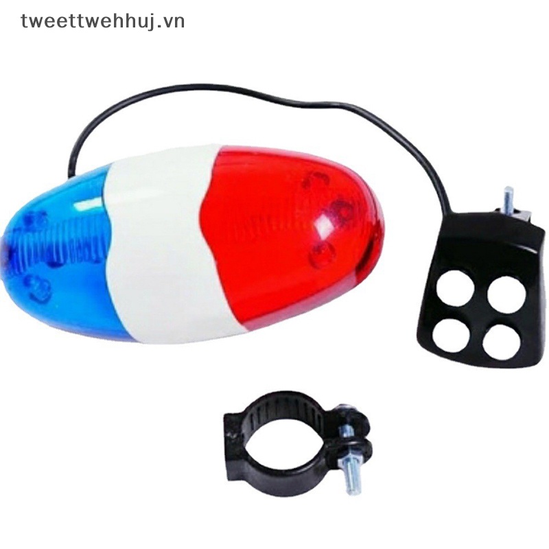 Còi Xe Đạp Cảnh Sát Điện Tử 4 Tông 6 Bóng LED Cho Trẻ Em
