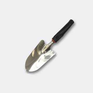 Xẻng inox cán lót cao su - dụng cụ làm vườn