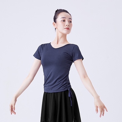 Áo Thun Ngắn Tay Cổ Tròn Thời Trang Tập Múa Ba Lê Cho Nữ