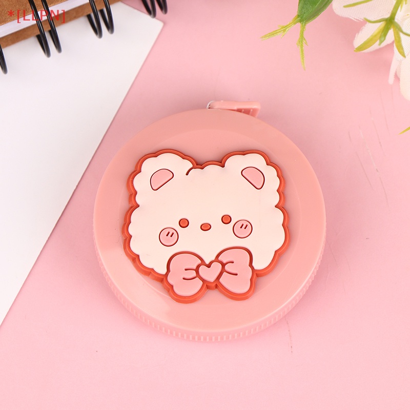 [loyaltysun] Thước Dây Mini Đo Cơ Thể Họa Tiết Hoạt Hình Macaron Đáng Yêu Nhỏ Gọn Công Cụ May Nút Nhấn Chào Mừng