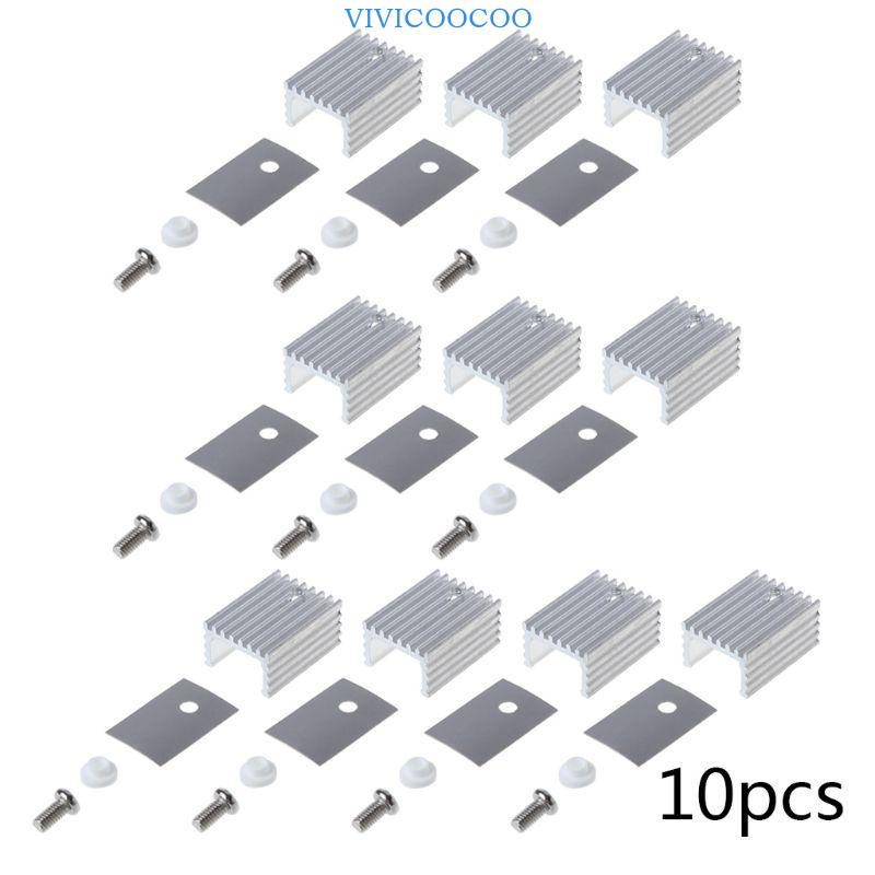 Set 10 Bộ Tản Nhiệt TO-220 Bằng Nhôm Chuyên Dụng