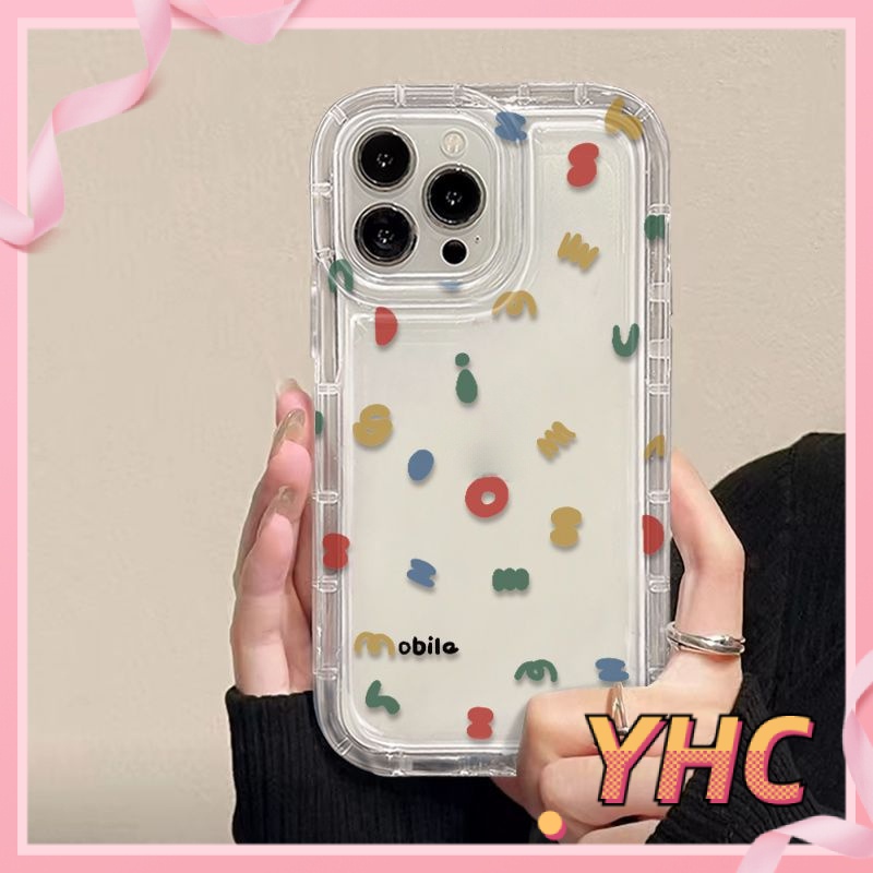 Ốp lưng iPhone Chữ cái, graffiti màu, túi khí chống chấn động, camera bảo vệ, vỏ điện thoại silicon Cho Iphone 6 / 6S / 6splus / se / 7 / 7plus / 8 / 8plus / X / xs / xsmax / 11 / 12 / 13 / 14 / Plus / pro / pro max-746