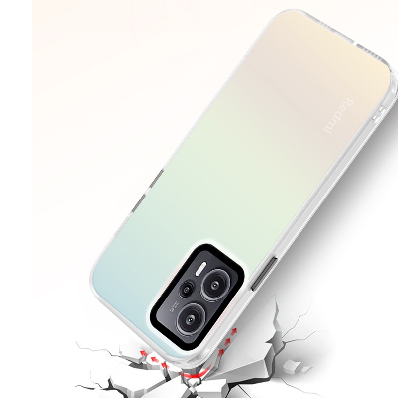 Ốp Điện Thoại Nhựa Acrylic Mặt Nhám Màu Gradient Cho Xiaomi Redmi Note 12 11 Pro 12S 11S 4G 5G