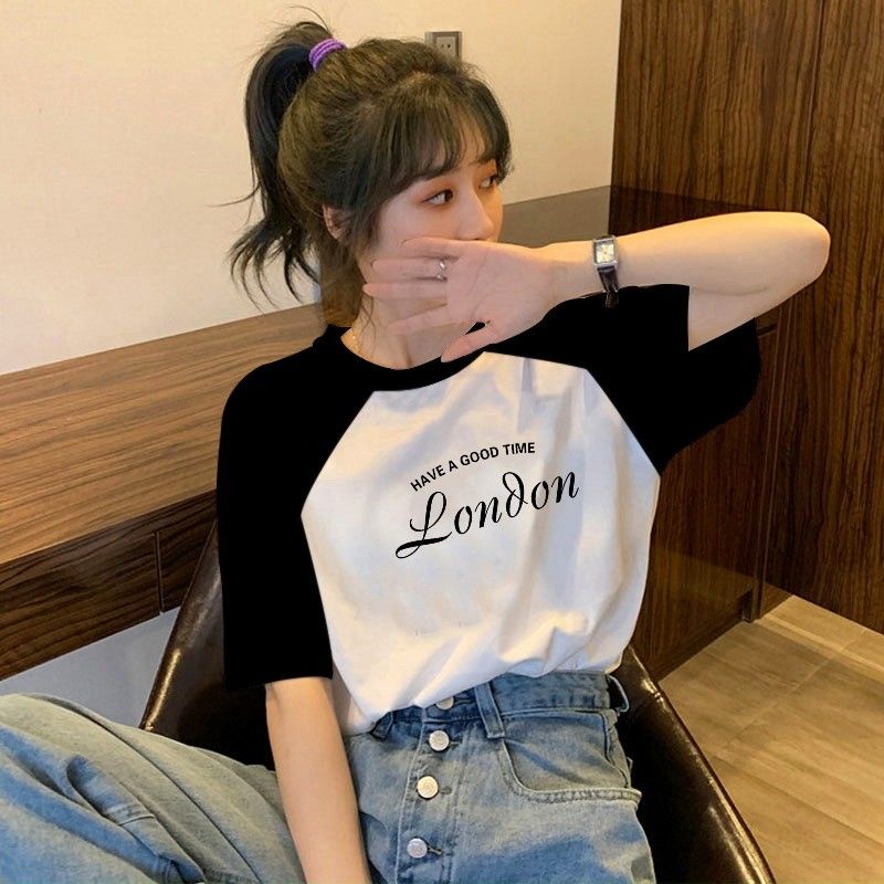 Áo Thun Cotton Tay Ngắn Dáng Rộng Phong Cách Retro Pháp Thời Trang Mùa Hè Mới Cho Nữ