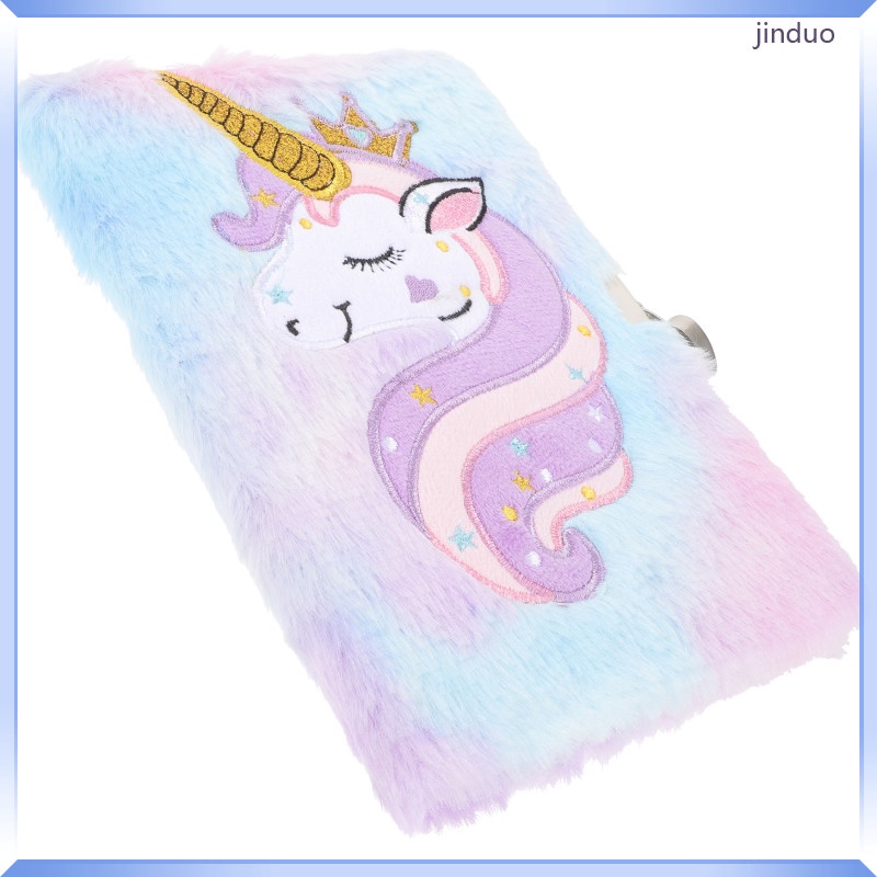 Plush lock book kids unicorn diary notebook tạp chí sản phẩm sữa girl student .vn