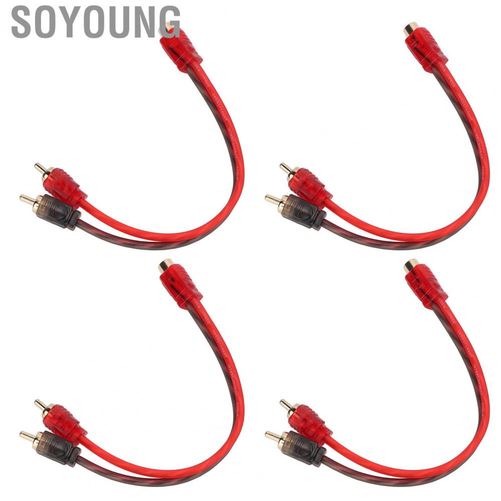 Soyoung Audio RCA Splitter Adaptor Cable  High Accuracy Noise Rejection 1 Female 2 Male Adapter Quality  for Device with 3.5mm Jack