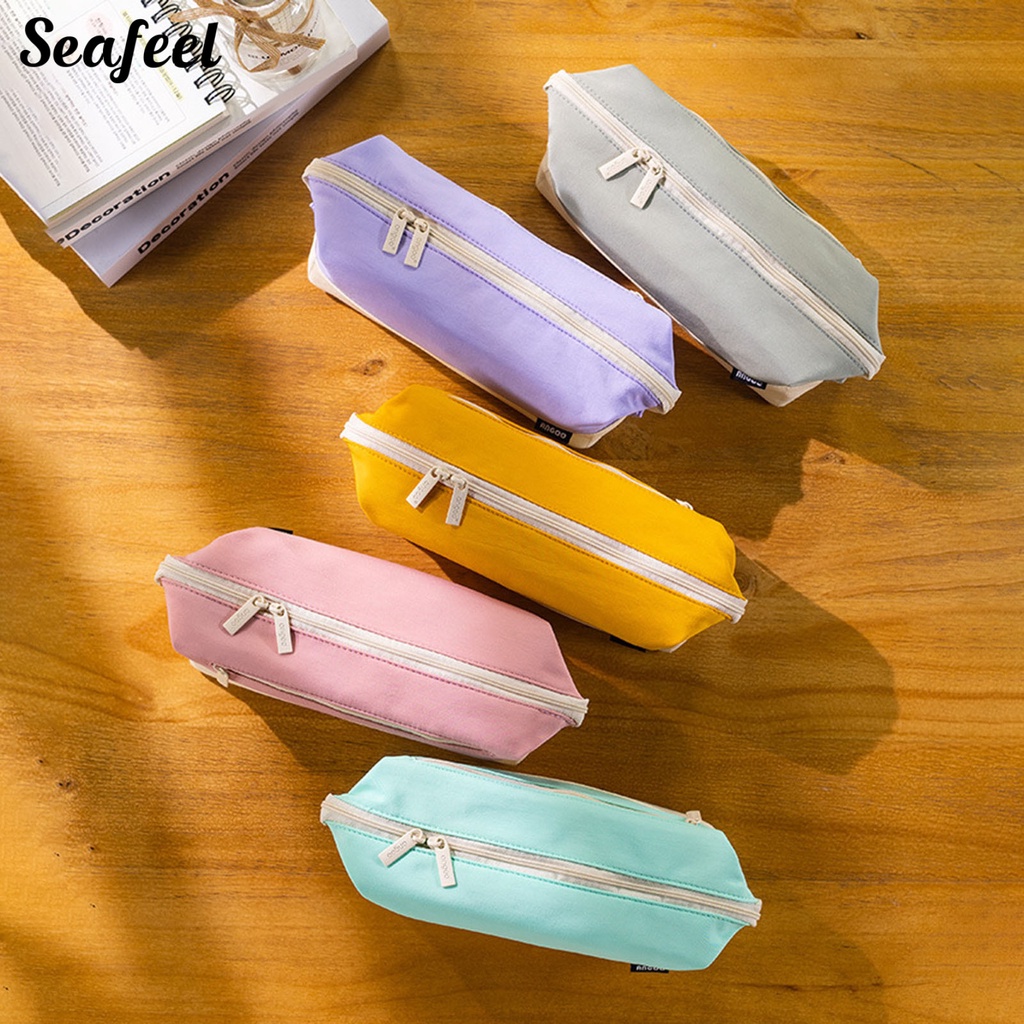 Túi Đựng Bút Đa Năng Sức Chứa Lớn Có Khóa Kéo Nhiều Màu Sắc Phù Hợp Cho Học Sinh