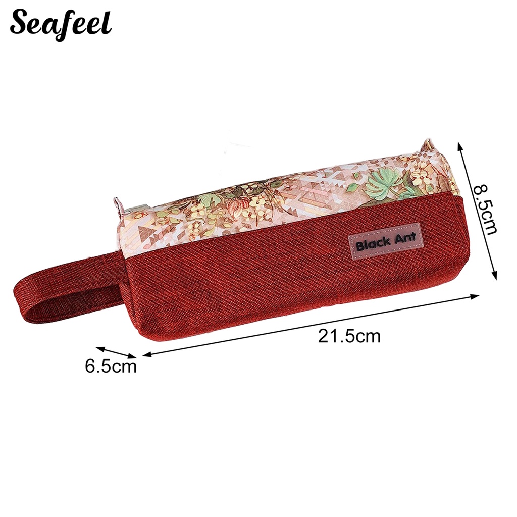 Túi Đựng Bút Bằng Vải Oxford Sức Chứa Lớn Có Khóa Kéo In Họa Tiết Màu Sắc Phù Hợp Cho Gia Đình