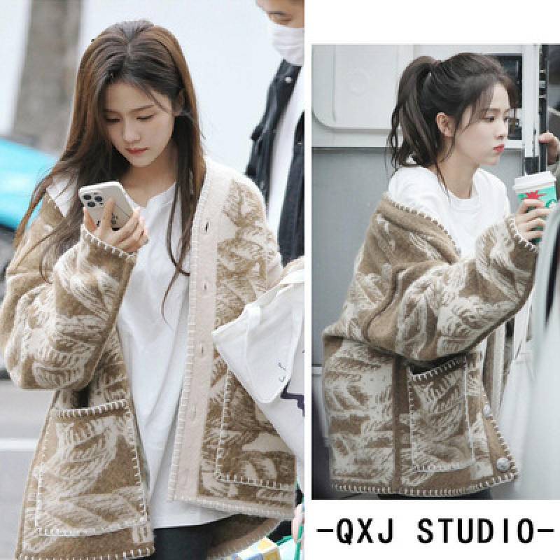 Áo Khoác cardigan Cổ Chữ v Dáng Rộng Mềm Mại Thời Trang Mùa Xuân 2023 Cho Nữ