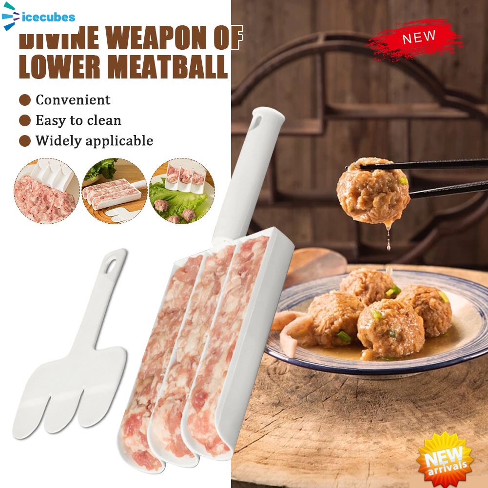 Nhanh Ba/bốn Máy Làm Thịt Viên Tôm Cá Quả Cầu Tự Làm Khuôn Socola Kem Làm Khay Dễ Dàng Thịt Nhồi Chia Dụng Cụ ICECUBES
