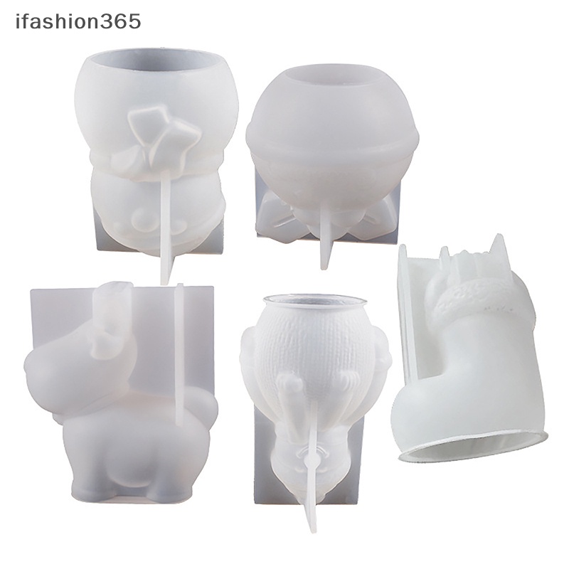 Khuôn Silicon Làm Xà Phòng Hình Người Tuyết / Nai Sừng Tấm DIY Thời Trang ifashion365