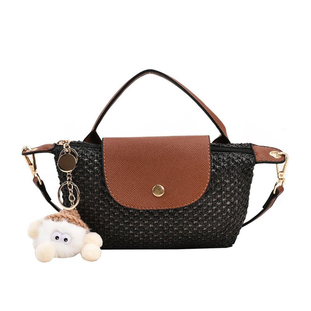 Túi bánh bao dệt shanrong, màu nylon rắn, thương hiệu thời trang pháp đơn giản với túi đeo vai nữ