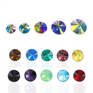 Hạt đá pha lê k9 8mm rivoli k9 dùng trang trí móng tay / quần áo diy