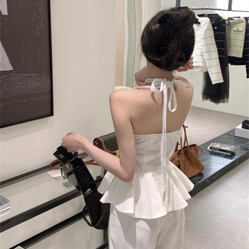 Áo Lửng Hai Dây Sát Nách Dáng Ôm Thời Trang Mùa Hè Quyến Rũ Cho Nữ