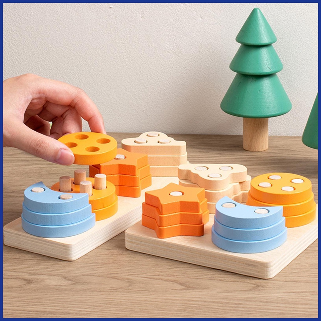 Đồ Chơi Tháp Xếp Chồng Lên Nhau Giáo Dục Theo Phương Pháp Montessori H