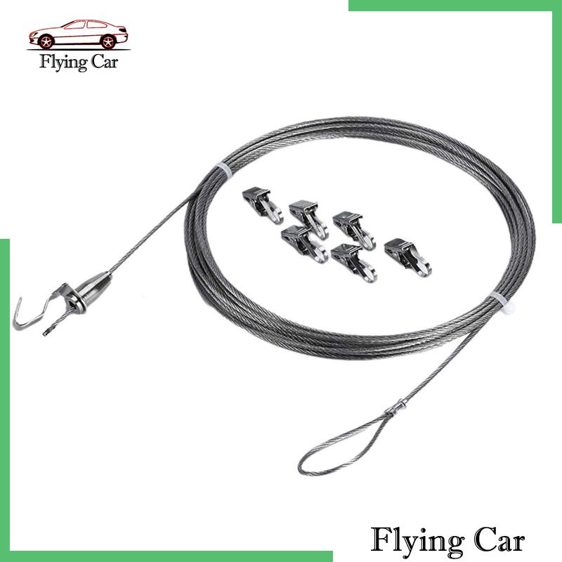 Dây Phơi Quần Áo / Trong Nhà / Ngoài Trời Bằng Thép Không Gỉ Kèm Hệ Thống Siết Chặt