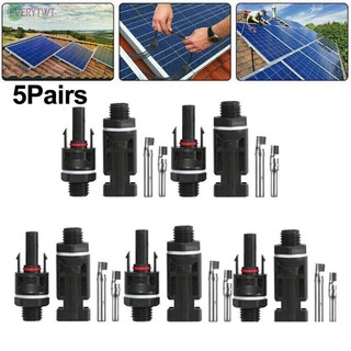 ⭐24H SHIPING ⭐5Pairs Solar Panel Plug Connector Plug Socket Coupling Power Distributor Adapter