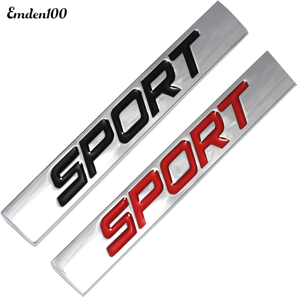 Hình Dán Chữ SPORT Bằng Kim Loại Trang Trí Thân Xe Hơi