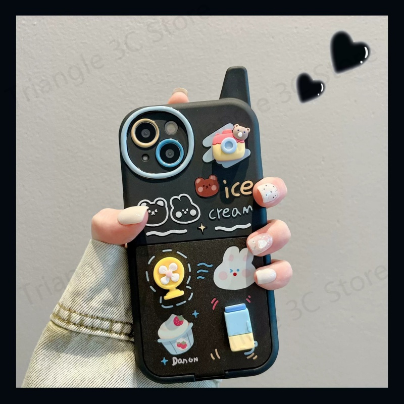 Ốp Điện Thoại Họa Tiết Ba Chiều Dễ Thương Cho iPhone14 pro max 13 12 11 13 14Promax 11 12