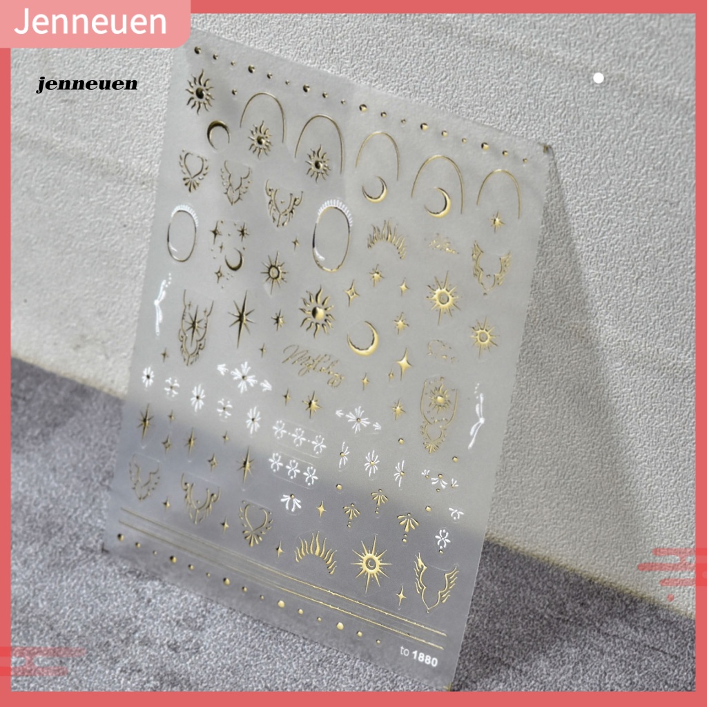 Nhãn Dán Trang Trí Móng Tay Tự Dính Siêu Mỏng Hình Trăng Sao