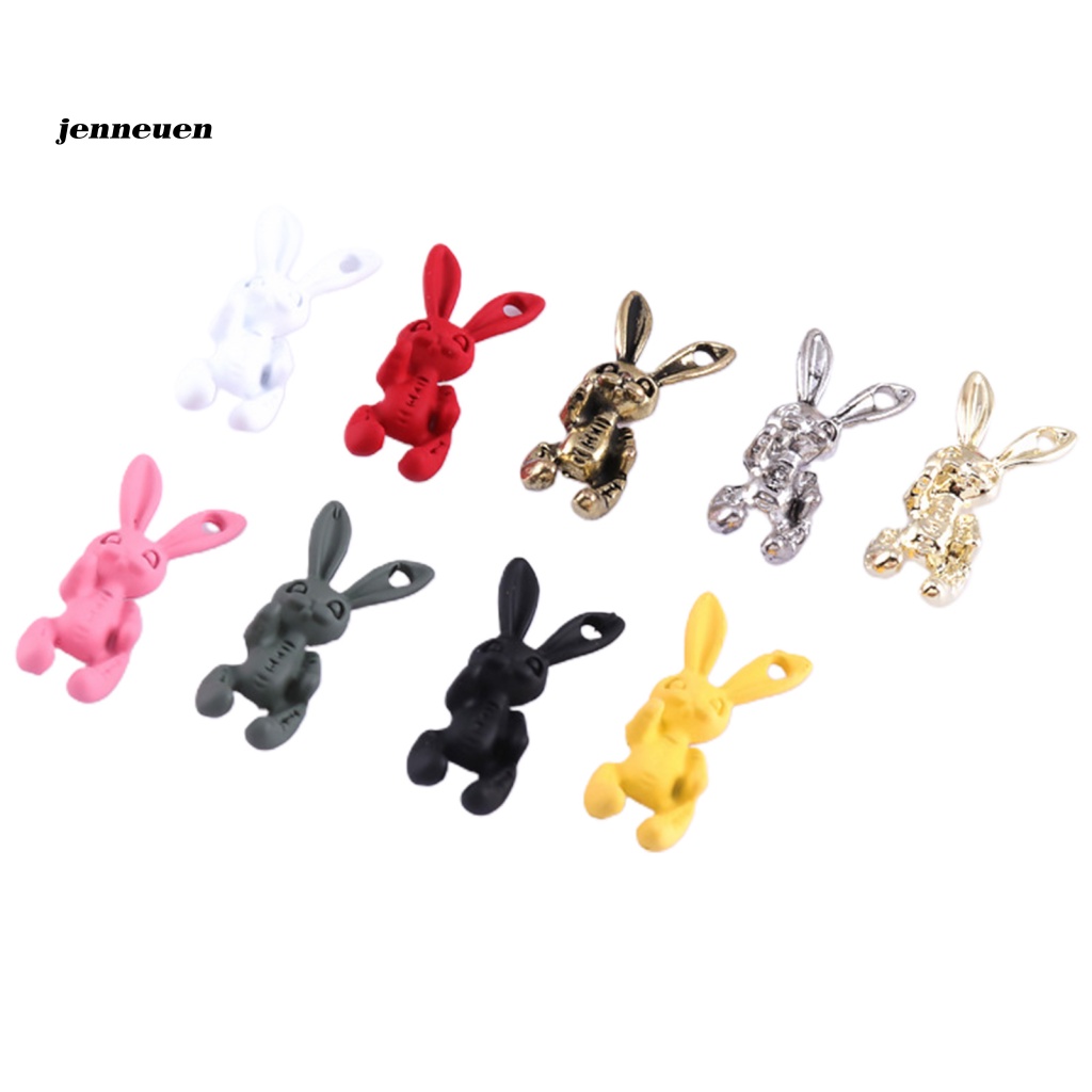 Bộ 10 Phụ Kiện Trang Trí Móng Tay Hình Thỏ Kinh Dị Bằng Hợp Kim Kẽm Chống Phai