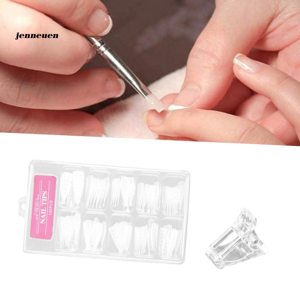 Hộp 100 Miếng Dán Móng Tay Tự Trang Trí Tiện Dụng