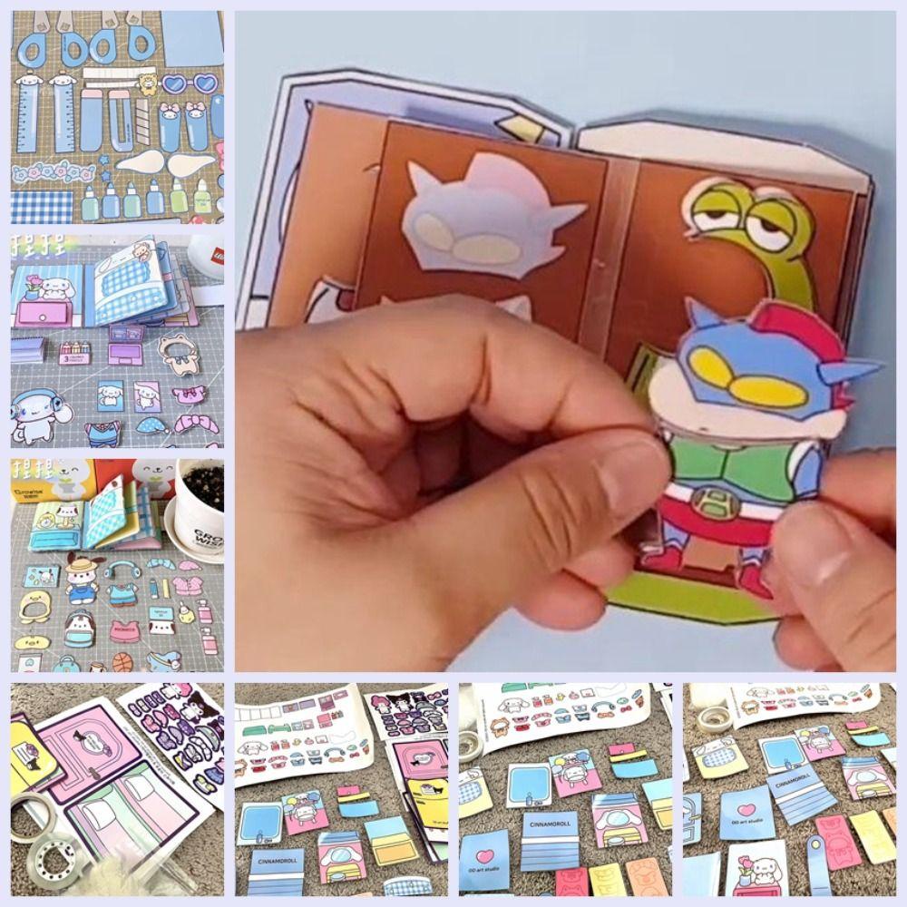 Quillan sticker games melody quiet book, cinnamoroll my melody, sách hoạt động anime vui nhộn nhật bản pochacco kids children toys