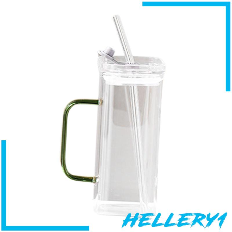 Cốc Uống Nước Trong Suốt Cách Nhiệt Hình Vuông Dung Tích 400ml