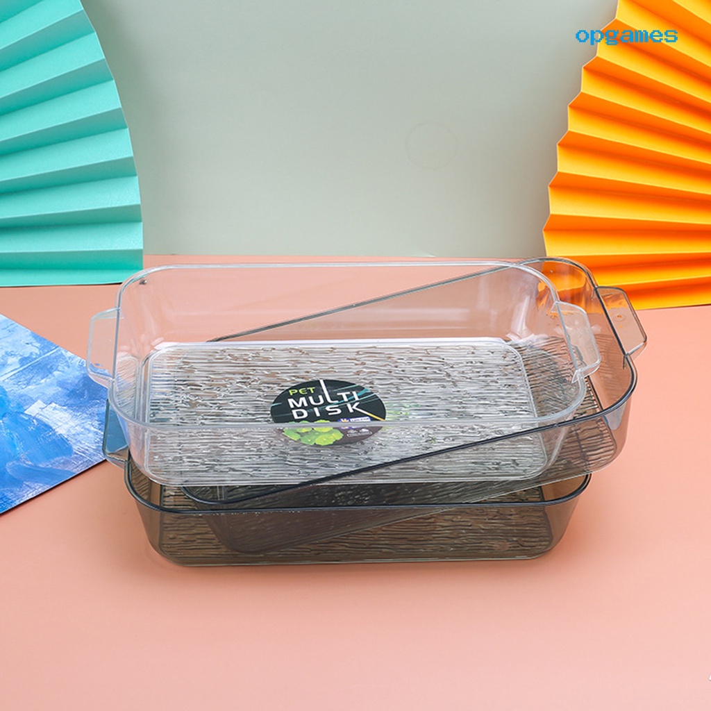 Khay Đựng Thức Ăn Đa Năng Hình Chữ Nhật Trong Suốt Sức Chứa Lớn