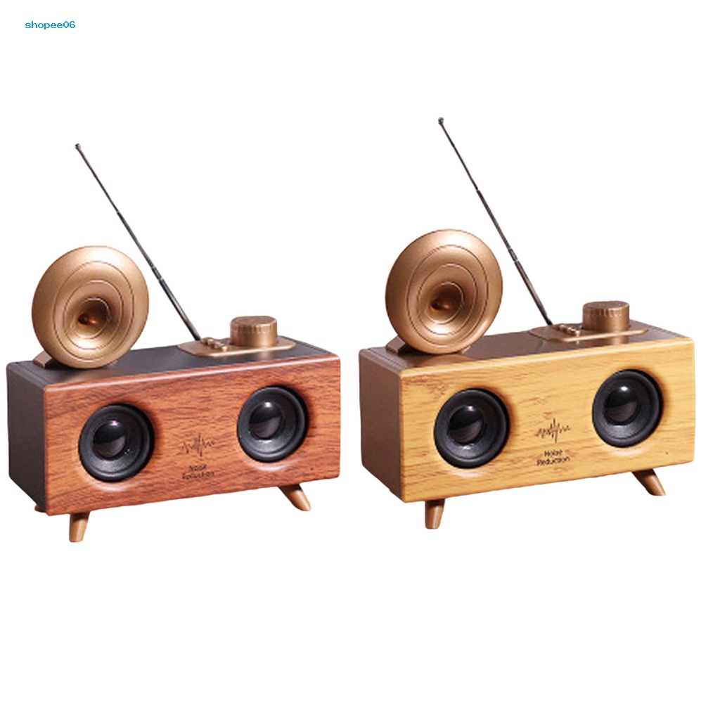 Loa Bluetooth Kiêm Đài FM Mini Để Bàn Trong Suốt Phong Cách Retro Cho Văn Phòng