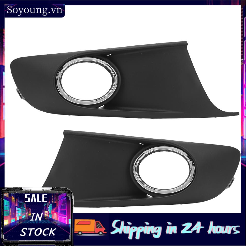 Soyoung Front Bumper Fog Light Grill  Chrome Style Shockproof Long Durability Cover Trim for CADDY 2010 To 2015