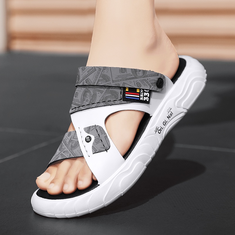 Dép văn phòng dép đen dép xốp Dép chống trượt dép nam đi núi Thời trang dép nam giày nam thoáng khí