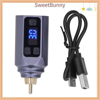 SweetBunny Bộ nguồn hình xăm không dây 3‑12V Điều chỉnh giao diện RCA Pin máy dung lượng 1500mAh