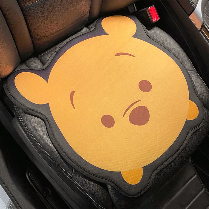 Đệm Lót Ghế Ngồi Xe Hơi Thoáng Khí In Hoạt Hình Gấu Dâu Tây Dễ Thương
