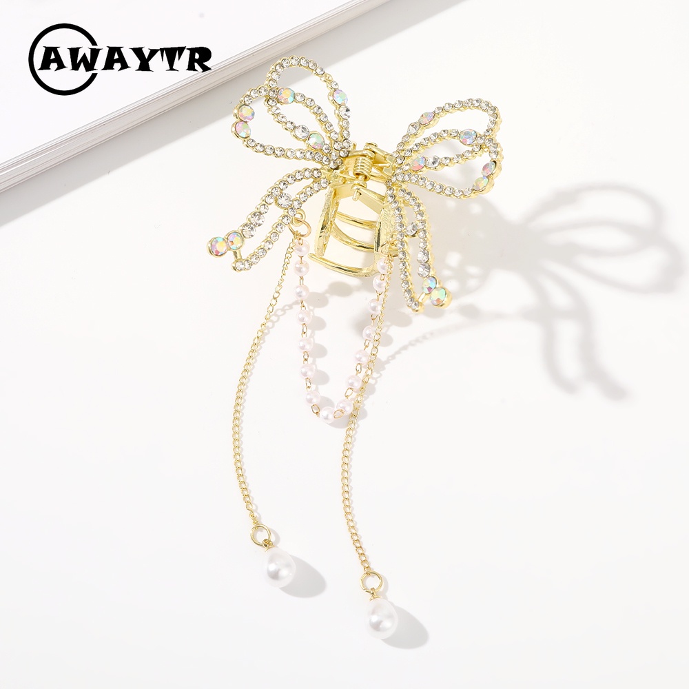 Kẹp Tóc Nơ Tua Rua Bằng Hợp Kim Thời Trang Cho Nữ