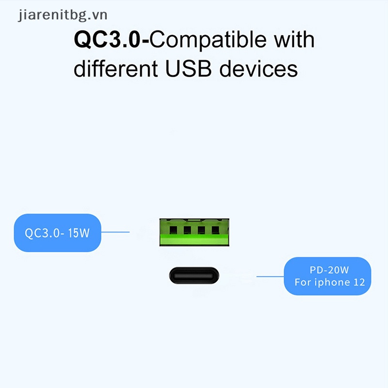 Bộ Sạc Nhanh USB 3.0 JJ PD 20W Cho Điện Thoại